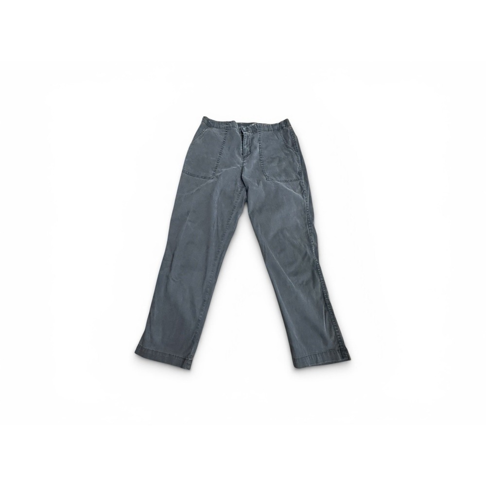 Matty M Pull On Pants Womens Medium Gray Lyocell Stretch Straight Leg Casual